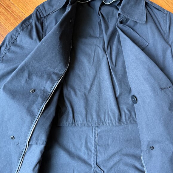 Defense Logistics Agency Black Sz 36R Trench Coat - Picture 5 of 6